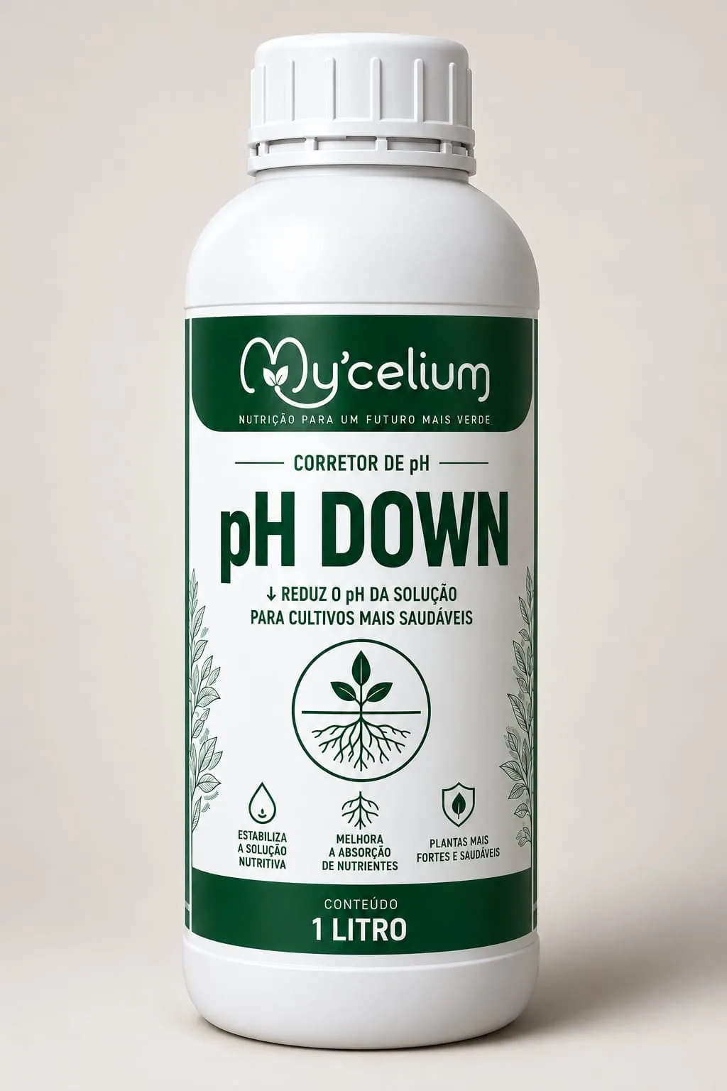 Embalagem Mycelium Corretor de pH Down